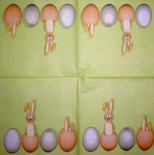 184 Hasen: unnatürlich - 3-lagig - 35x35 cm